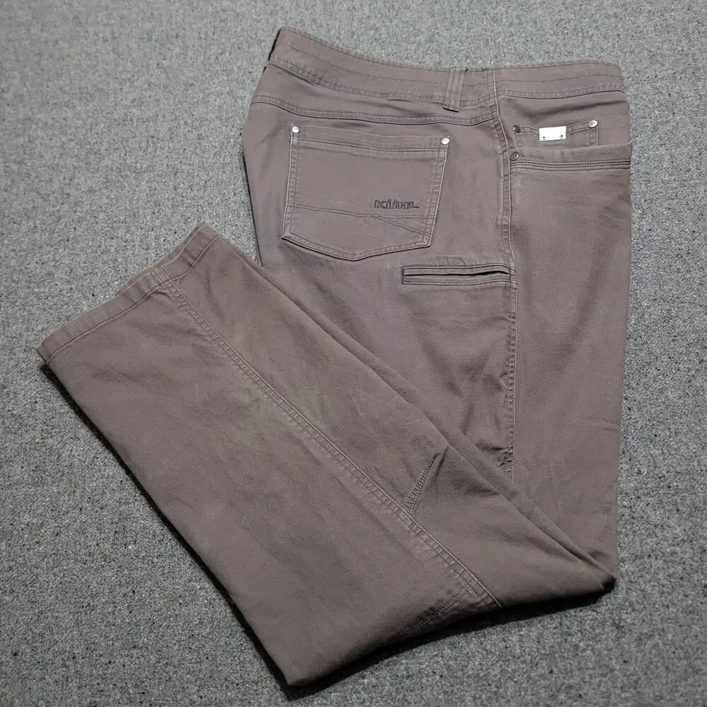 Kuhl Pants Men 40x32* Taupe Kanvus Jeans Hiking Trail Travel Outdoors Patina